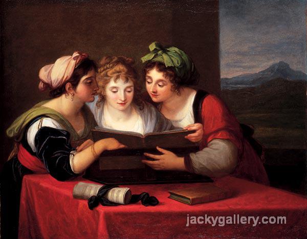 Three singers, Angelica Kauffman painting